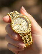 WHL Round Rhinestone Women's Watch