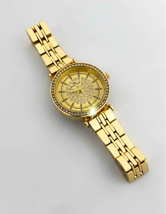 WHL Round Stone Bezel Women's Watch