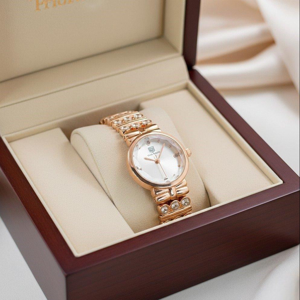 WHL Round Stone Bracelet Women's Watch