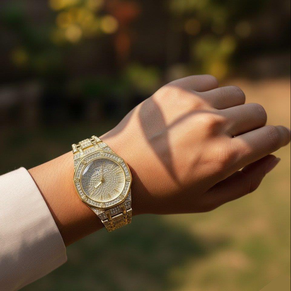WHL Round Stone Dial Women's Watch