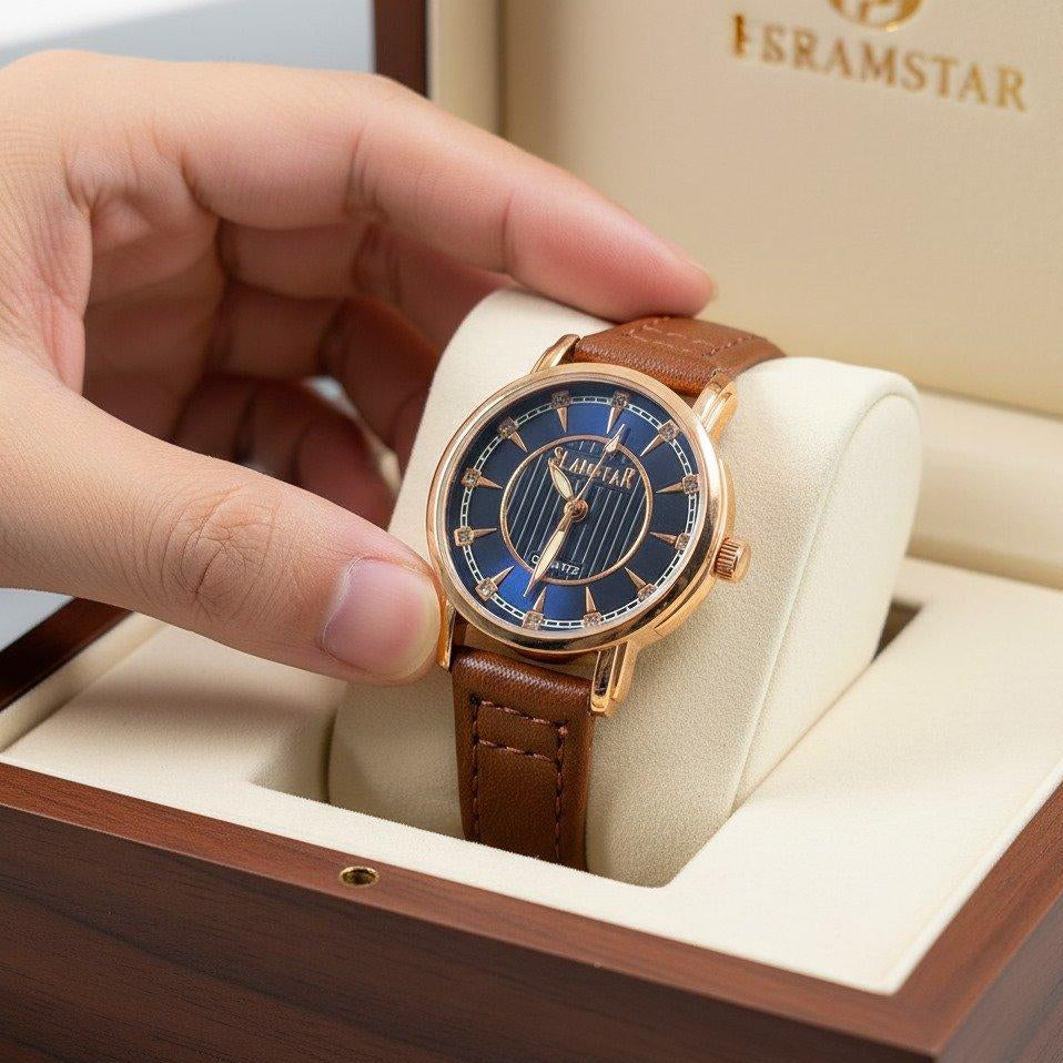 WHL Round Stone Dial Women's Watch