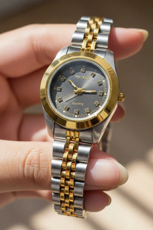 WHL Round Stone Dial Women's Watch