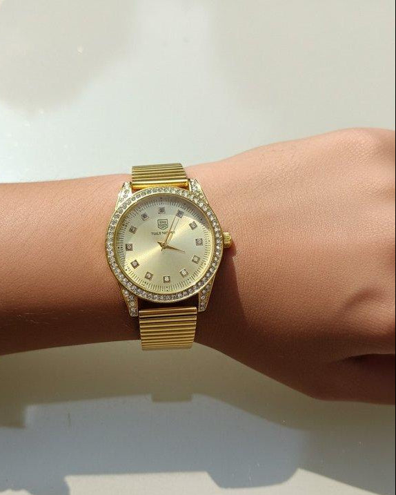 WHL Round Stone Shafal Chain Women's Watch
