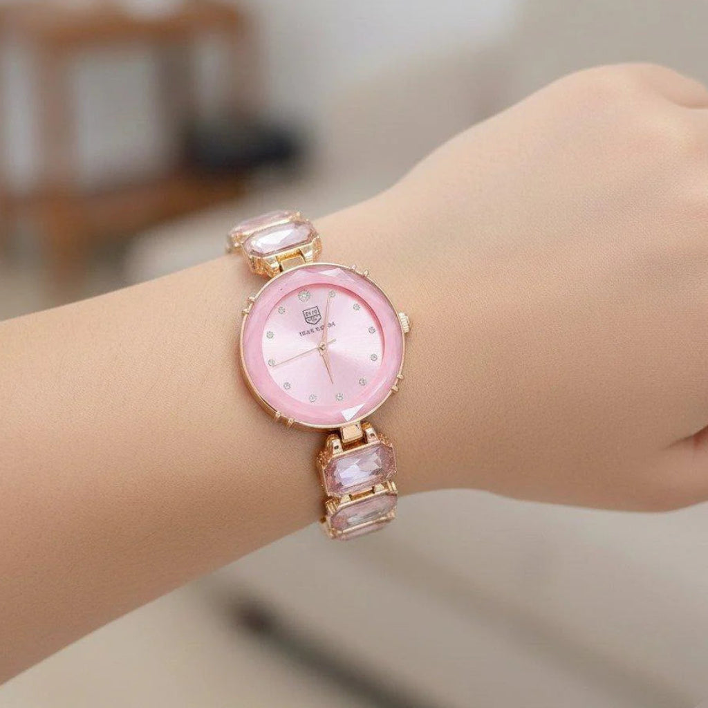 WHL Round Stone Women's Watch
