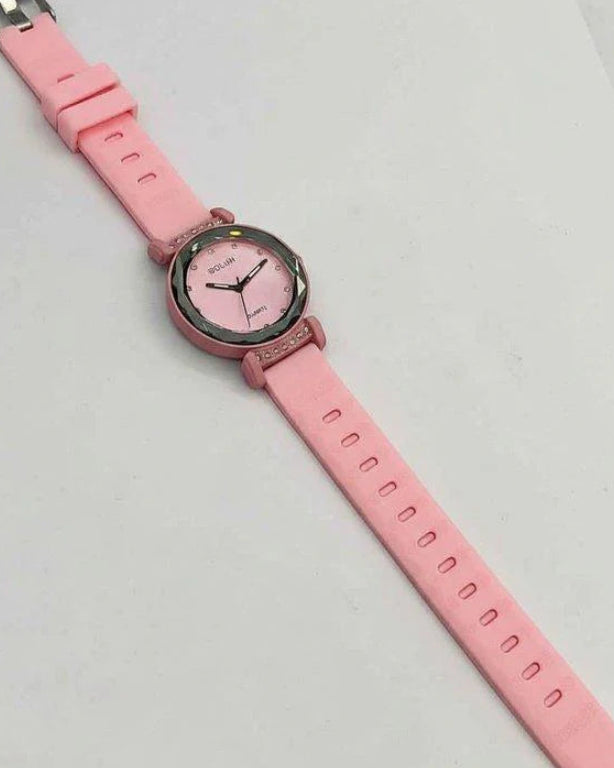 WHL Round Stone Dial Women's Watch
