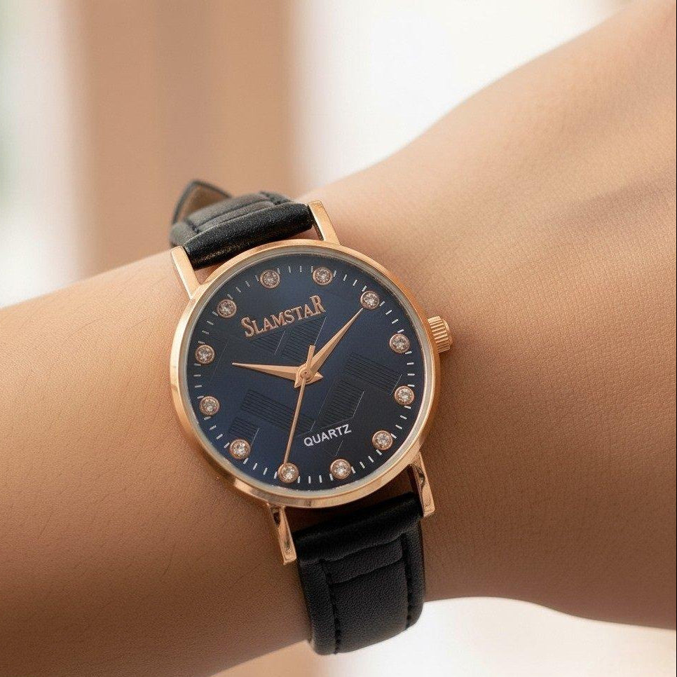 WHL Round Stone Dial Women's Watch