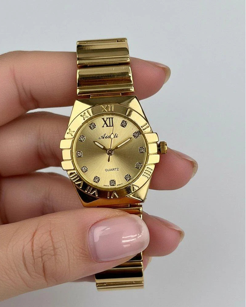 WHL Round Stone Dial Women's Watch