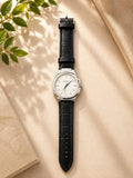Luxury Men's Dress Watch – Silver Case White Dial Edition