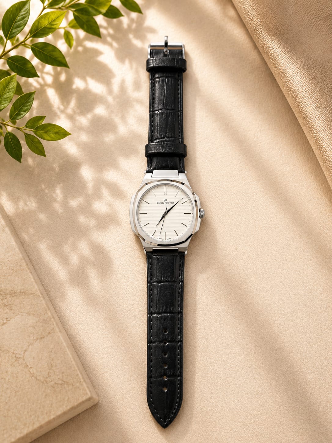 Luxury Men's Dress Watch – Silver Case White Dial Edition